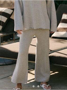 Free people beach Hailee knit wide leg pants gray S